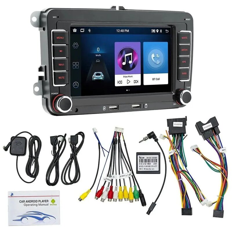 Radio mobil 2Din Android untuk Volkswagen Golf 5 6 Polo Passat B6 B7 CC Skoda Jetta Universal Multimedia Carplay Wifi navigasi GPS