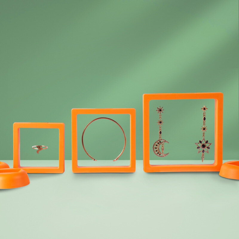 1 Buah Transparan PE Film Tampilan Pemegang Ditangguhkan Kemasan Kotak Penyimpanan untuk Liontin Kalung Gelang Cincin Kuku Perhiasan Pin