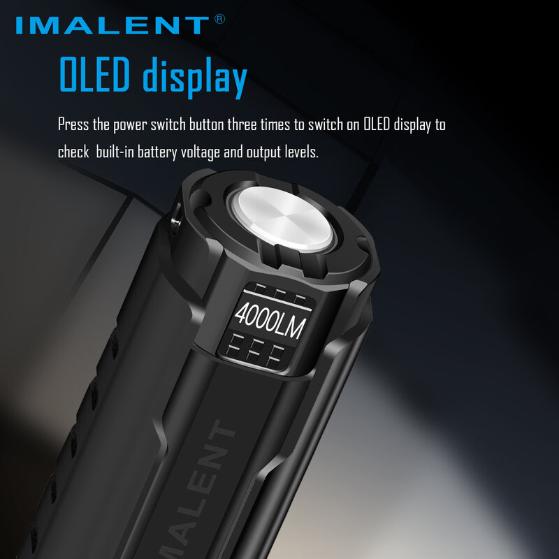 IMALENT LD70 Mini Mạnh Đèn Pin 4000 Lumens CREE LED 18350 Sạc USB Đèn Pin Di Động Siêu Sáng Lanterna