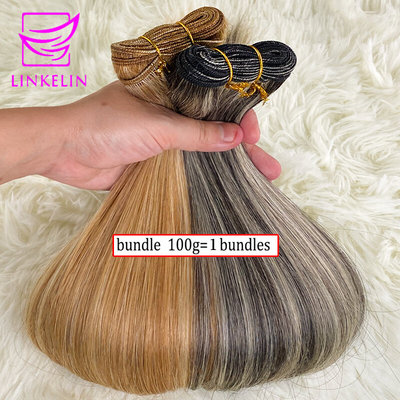 100% Human Hair Wefts Hair Weft Brazilian Machine Remy Natural Straight Weaving Bundles 100g Per Sew in Human Hair Extensions