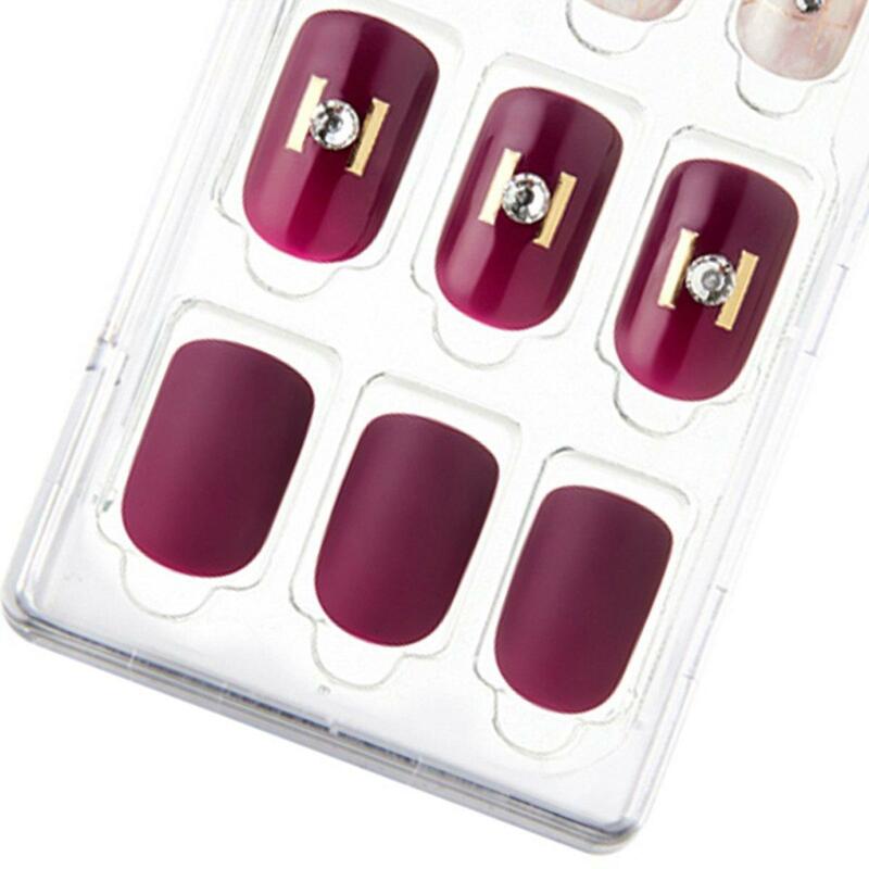 hantyer False nails Short Press On Nails - Made by Soft Gel Light Weight & Fit Perfectly, Reusable Semi-Transparent Stick On Nai