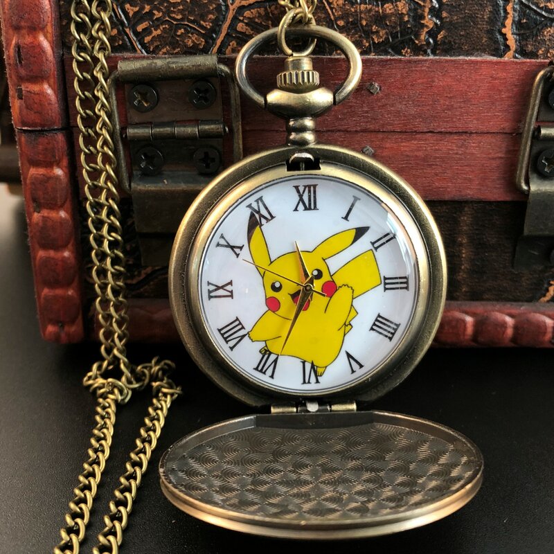 Cartoon śliczny zegarek kieszonkowy kwarcowy moda dziecięca praktyczny naszyjnik wisiorek zegar analogowy zegarek Fob reloj hombre