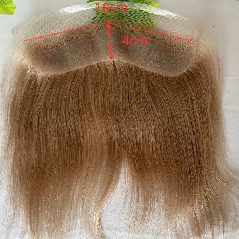 Pwigs Transparent HD Invisible Lace Front Hairline French Lace V Shape Front Mens Toupee Frontal 21Color Hairpiece