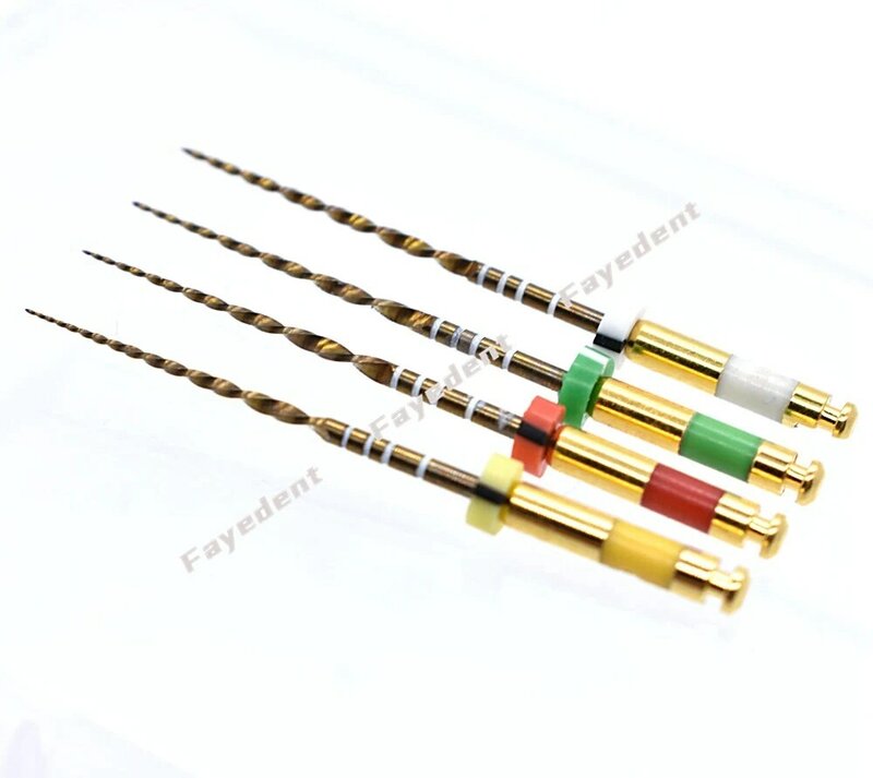 4pcs Dental Wave One Gold Rotary Files Engine Heat Activation Flexible Tool Dentist Instrument
