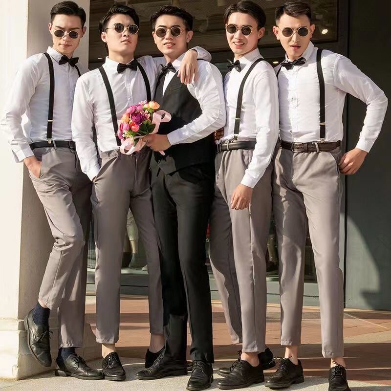 Groomsmen's clothing, brothers' clothing, men's Western-style wedding clothes, suits, shirts, wedding suits