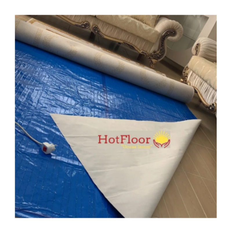 Hotfloor Electric Under Carpet Heater (150cmX200cm) เครื่องใช้ในบ้านห้องนั่งเล่นที่ถูกที่สุดและประหยัดที่สุด 2023 ฉนวนครัวพื้นสีฟ้าพลังงานมีสไตล์