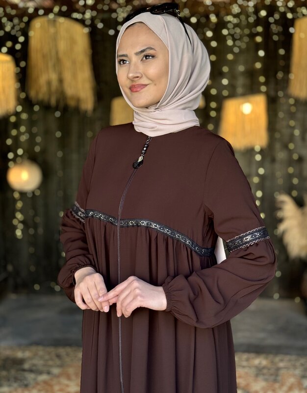 Hijab Abaya 겉옷 Hijab 이슬람교 겉옷 여름 직물