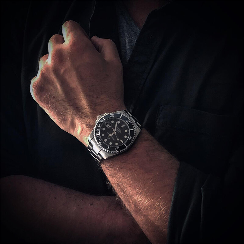 PAGANI DESIGN Relógio de pulso mecânico masculino, moldura cerâmica, relógio automático, safira, relógio de luxo