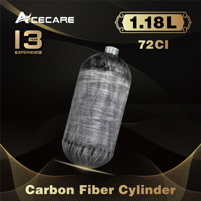 Acecare 72Ci 1.18L kropka butelka do nurkowania z włókna węglowego wysokie ciśnienie 4500Psi zbiornik powietrza statek bezpośrednio z USA