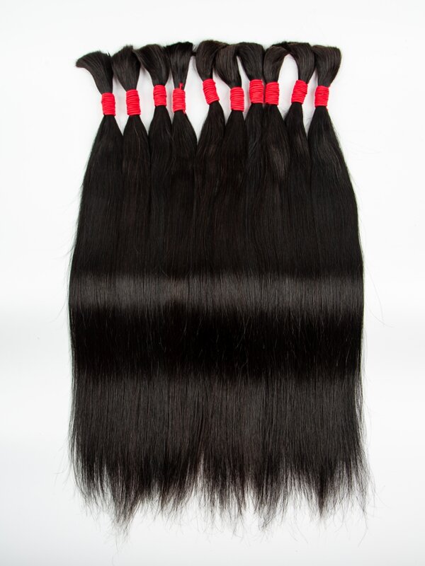 Натуральные прямые человеческие волосы для плетения, 26 дюймов, 28 дюймов, 100% натуральные вьющиеся удлинители волос для женщин, косы в стиле бохо