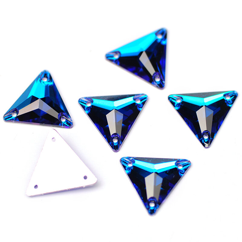 YANRUO 3270 Triangle bricolage couture cristal Strass coudre sur pierres perles de verre dos plat Strass pour vêtements