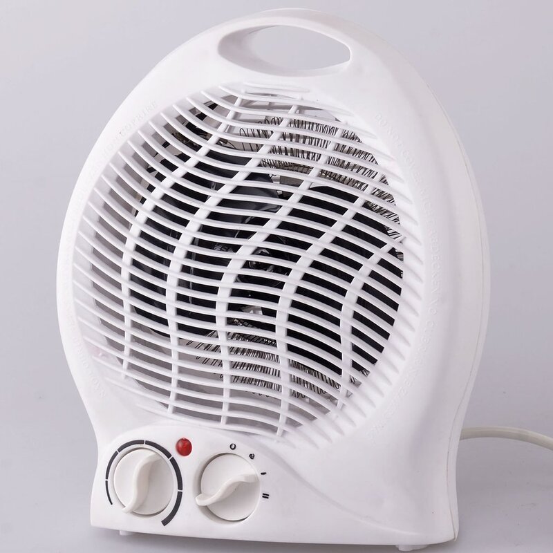 Portable Fan Heater Adjustable Thermostat Floor Table Desk Heater 2000W Heater 2 Heat Settings Fan Heater