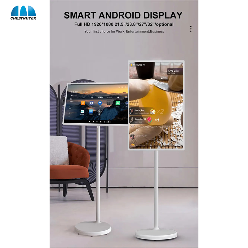 Monitor de tela sensível ao toque LCD portátil, Smart Display multifuncional, Android 12, 21,5 "incell