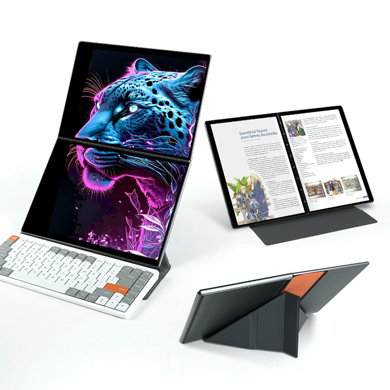 Ноутбук Kingnovy L13 12-го поколения, Intel N100, 2 экрана, двойной 13,5 дюйма, 2,5 K Touch IPS 16 ГБ DDR5 Windows 11, ноутбук, планшет для йоги, ПК 2 в 1