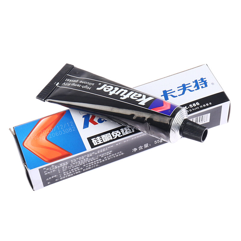 Black Sealant Silicone K-586 55g Waterproof To Oil Resist High Temperature Silicone Free-Gasket Repairing Glue For Kafuter
