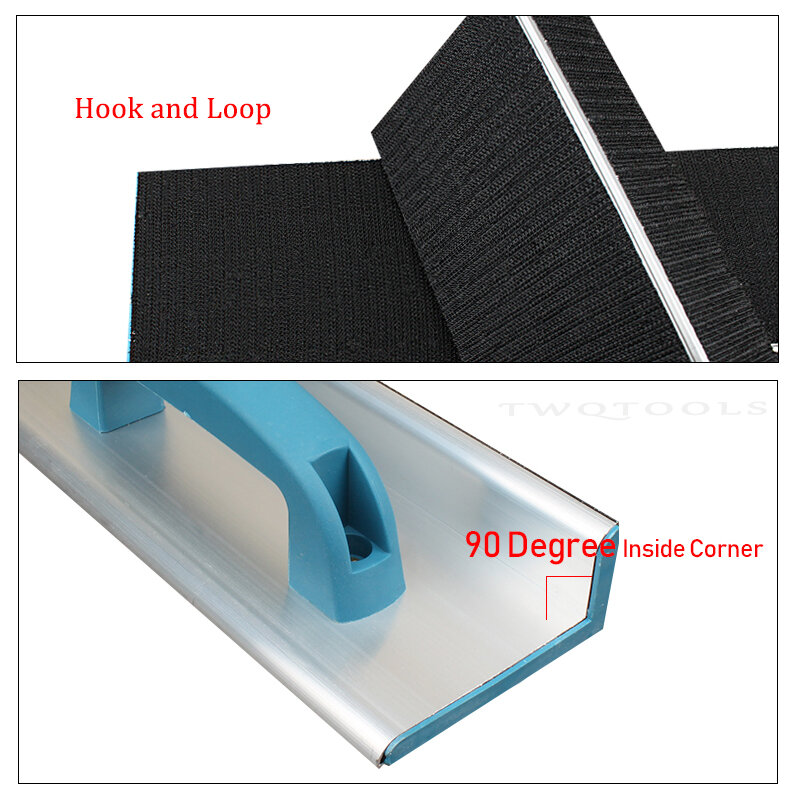 Hook and Loop 90 Degree Inside Corner Sanding Block Sandpaper Grinding Holder Drywall Wood Abrasive Hand Sanding Pad 180#