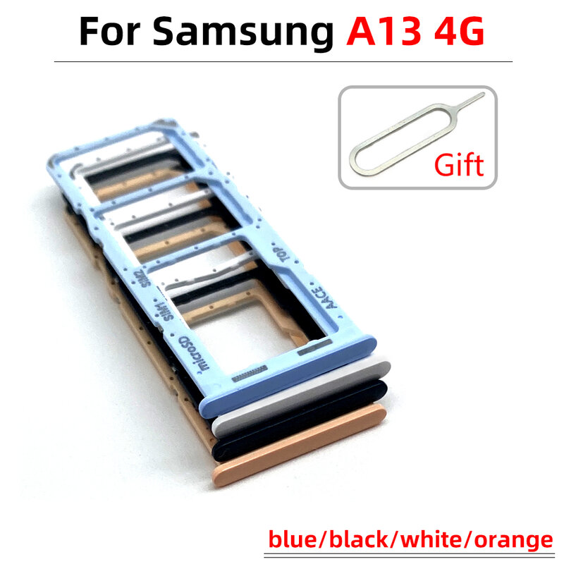 1 sztuk podwójna karta SIM taca gniazdo karty SIM taca uchwyt Adapter gniazdo dla Samsung A13 4G części naprawa telefonu komórkowego