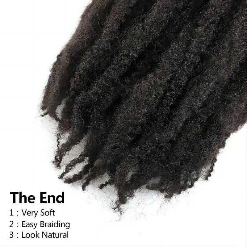 Trenzas de cabello sintético Yaki Marley para mujeres negras, extensiones de cabello trenzado de ganchillo, cabello Afro rizado Yaki, 18 pulgadas