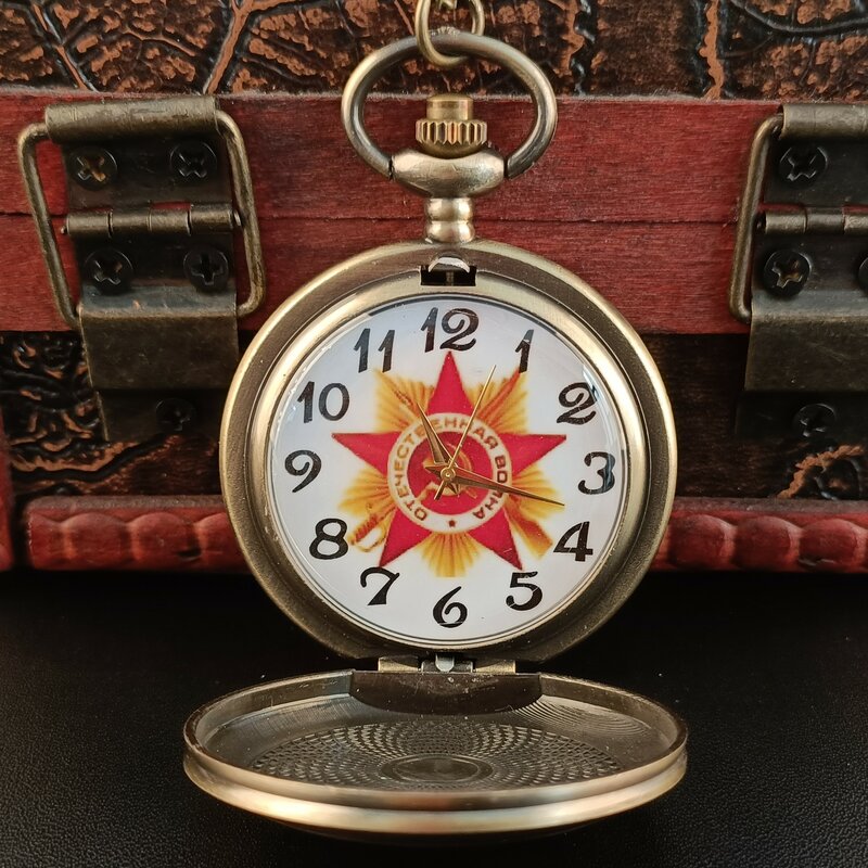 นาฬิกาแขวนแบบเรโทร cccp รัสเซียตราค้อนสหภาพโซเวียตนาฬิกาแขวนกระเป๋าใส่นาฬิกาดีไซน์แบบ USCR ของขวัญสร้อยคอลูกปัดสำหรับผู้ชายและผู้หญิง