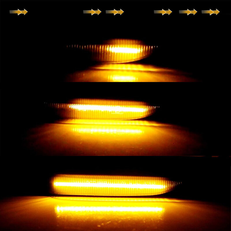 IJDM OEM-Conjunto de luces LED de posición lateral ámbar, Compatible con BMW E65 E66 E67 serie 7, 2002-2008, reemplaza al OEM