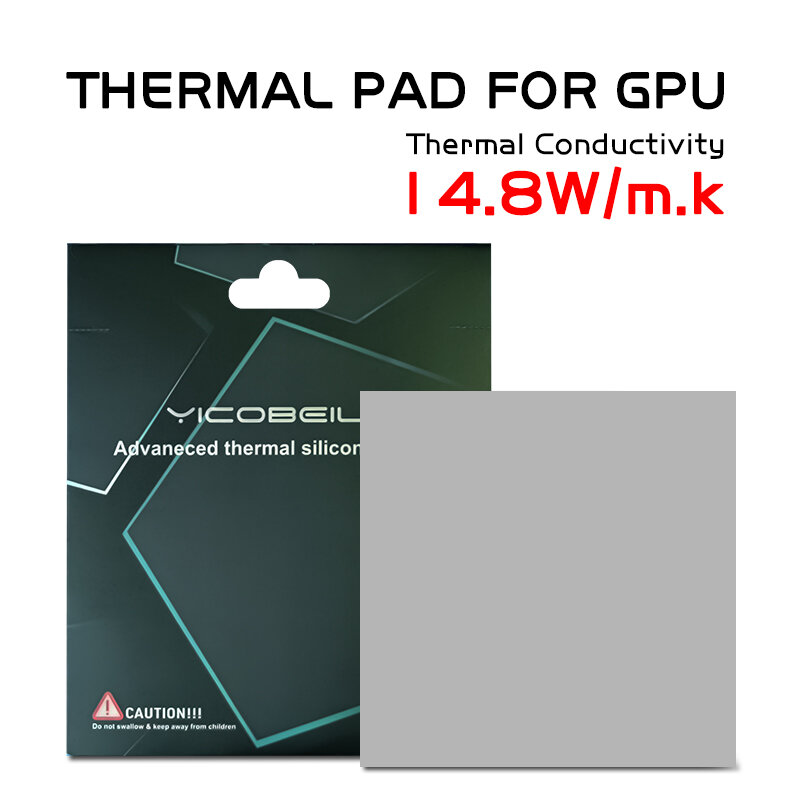 Almohadilla térmica de 14,8 W/mk, placa conductora de calor de Grasa de silicona para ordenador, PC, portátil, GPU, tarjeta de vídeo VGA, Chip M2 SSD, disipador térmico de refrigeración