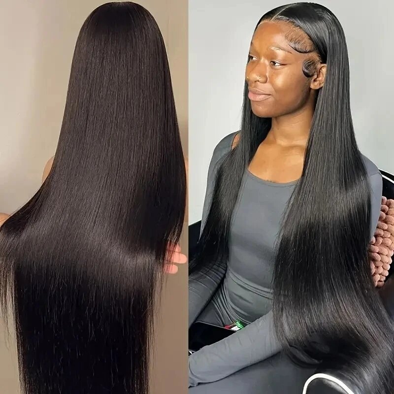 Glueless HD Lace Frontal Wig, Osso Straight Wig, Cabelo Humano, 16-32 ", 13x4, 13x6 Lace Front Wig