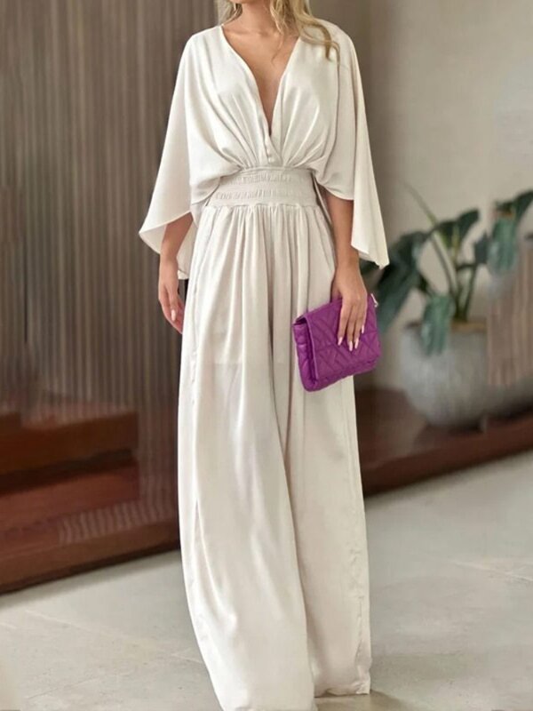 Mikydely New Summer Temperament Elegant Trend Fashion Fashion Loose Tie Jumpsuit