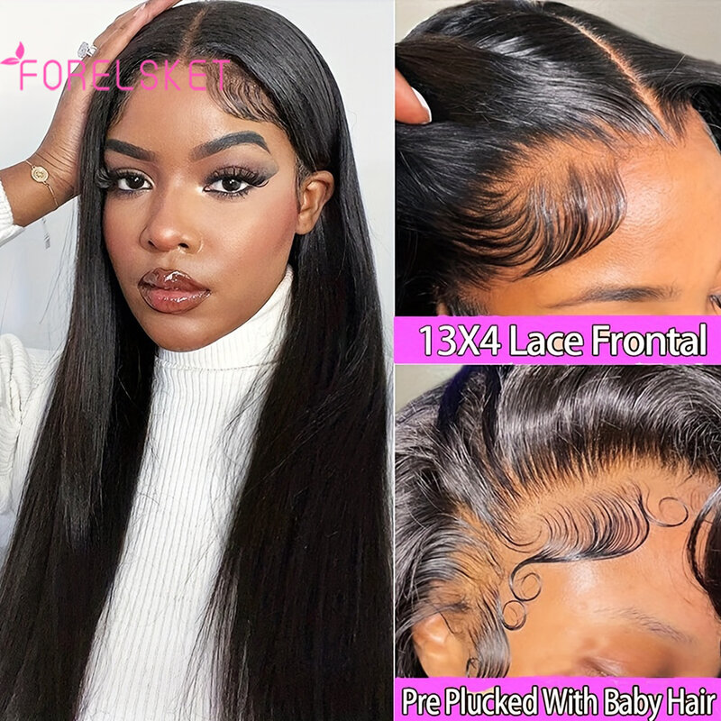 Pixie hair Silky Straight Lace Front Human Hair Wigs For Women 13x4 Lace Frontal Wigs Human Hair 100% Brazilian Hair Lace Wigs