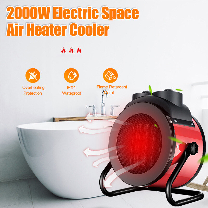 Mini ventilateur chauffe-Air Portable 2000W, chauffage rapide, pour la maison, le bureau ou la chambre à coucher, PTC