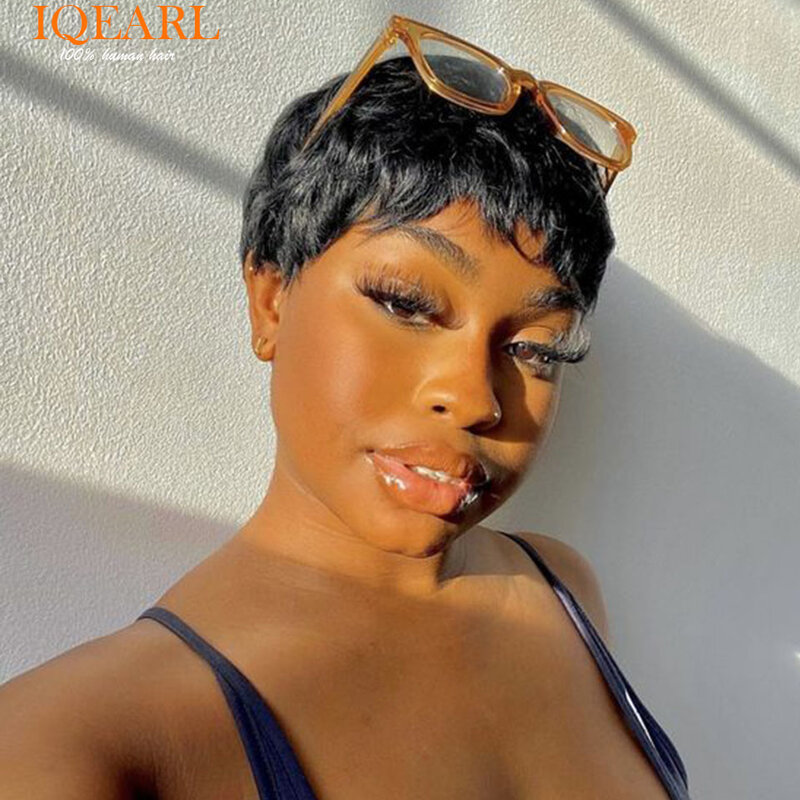 Short Bob Pixie Cut Wig Lace Frontal Straight Transparent Lace Front Human Hair Wigs For Women Preplucked Brazilian Hair Wear go