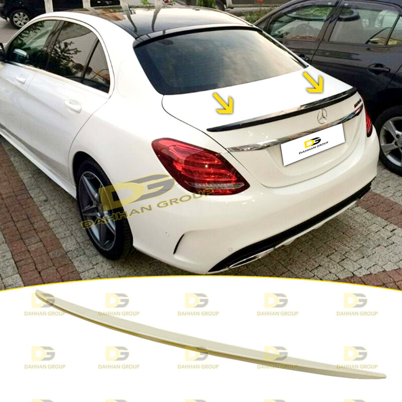 Mercedes Benz C Class W205 2016 - 2022 AMG Anatomic Style Rear Trunk Boot Spoiler Wing Painted or Raw High Quality ABS Plastic
