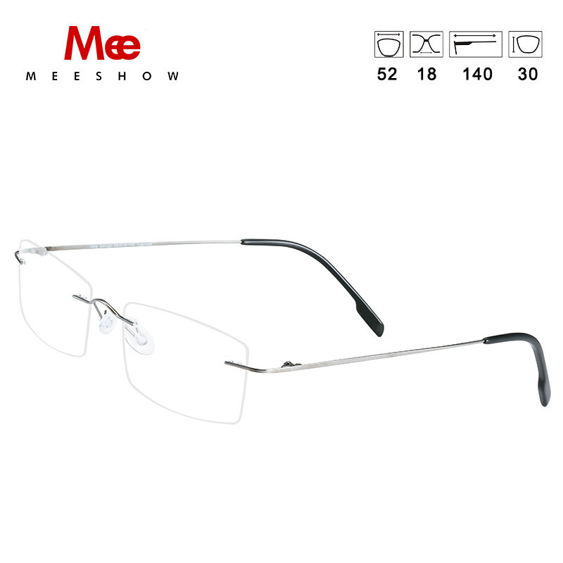 Liga de titânio óculos armação de óculos sem aro miopia prescrição óculos das mulheres dos homens óculos de miopia óculos de leitura