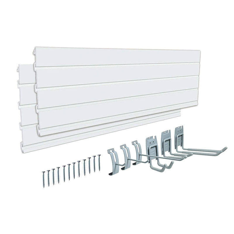 Slat Panel 10Pcs Pvc Material Garage Hang Board House Basement And Store Usage 200KG Capacity