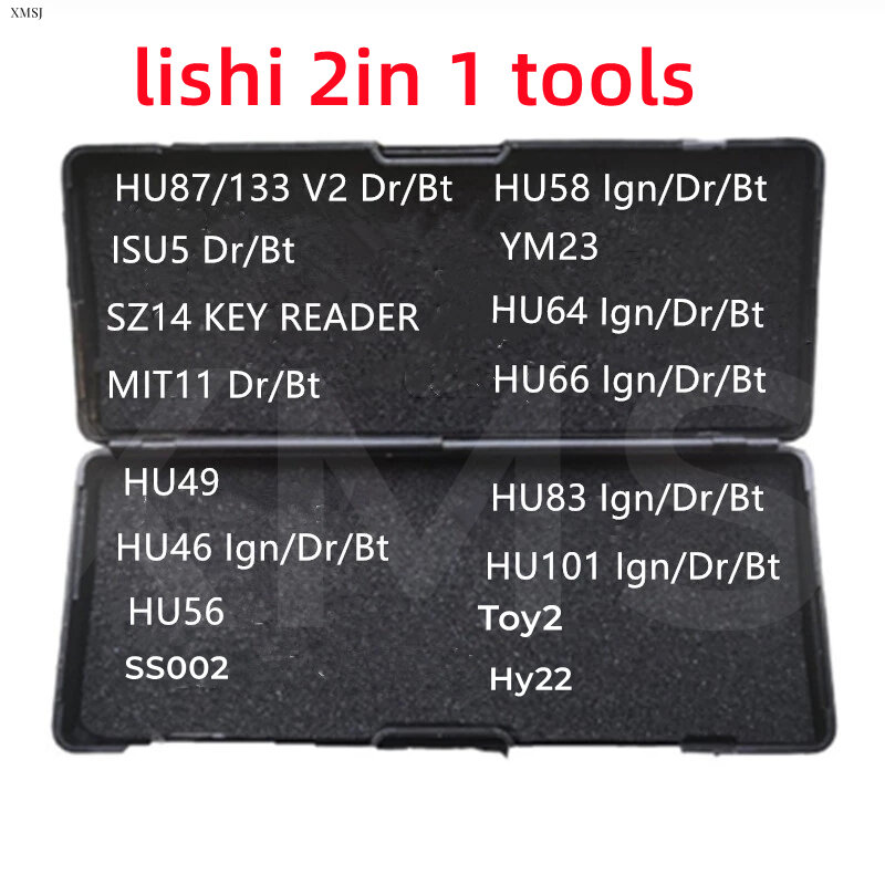 Car lock accessory Genuine LiShi 2 in 1 Locksmith Tool HU87 ISU5 SZ14 MIT11 HU49 HU46 HU56 HU58 HU64 HU66 HU83 HU101 ss002/lot