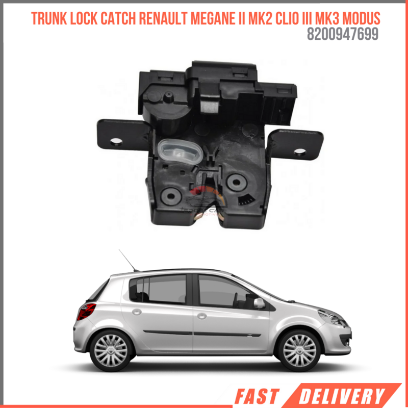 Trunk Lock Catch para Renault Megane II, Mk2, Clio III, MK3, Modus, 2003-2008, OEM 82009 47699, alta qualidade, transporte rápido