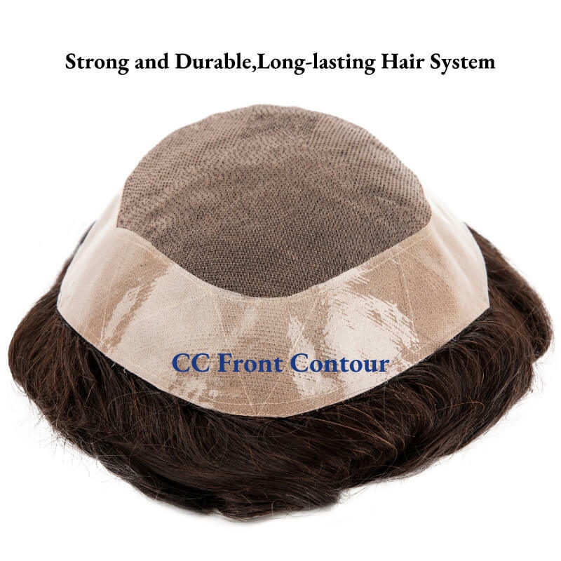 Men Wig Natural Human Hair Toupee Mono Male Wig  Durable Male Hair Prosthesis Toupee Men 6" Hair Replacement System For Men