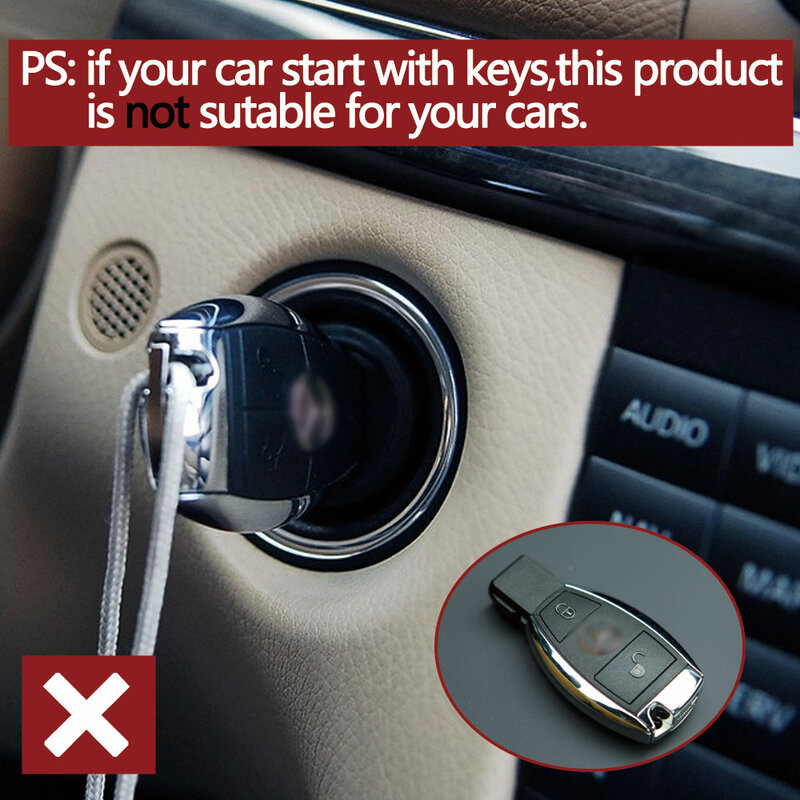 مفتاح تشغيل السيارة بدون مفتاح وتوقف الضغط على الزر ، مفتاح إشعال المحرك لسيارة Mercedes Benz ، جميع الموديلات C W204 GLK X204 W176 W205 W212
