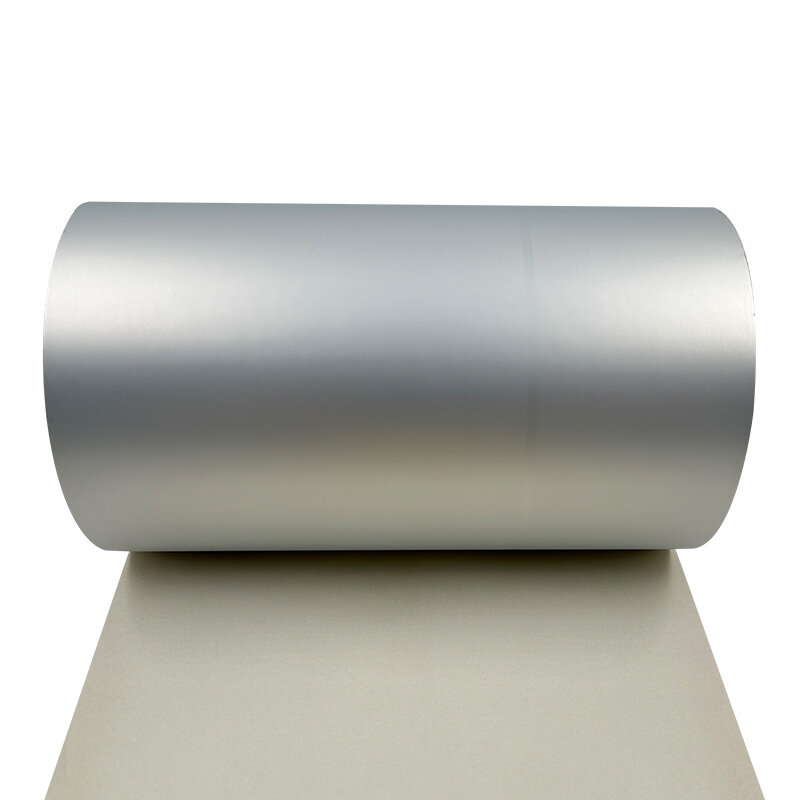 Nuovo articolo PET 7818EH carta adesiva autoadesiva più forte stampa pellicola argento opaco trasparente
