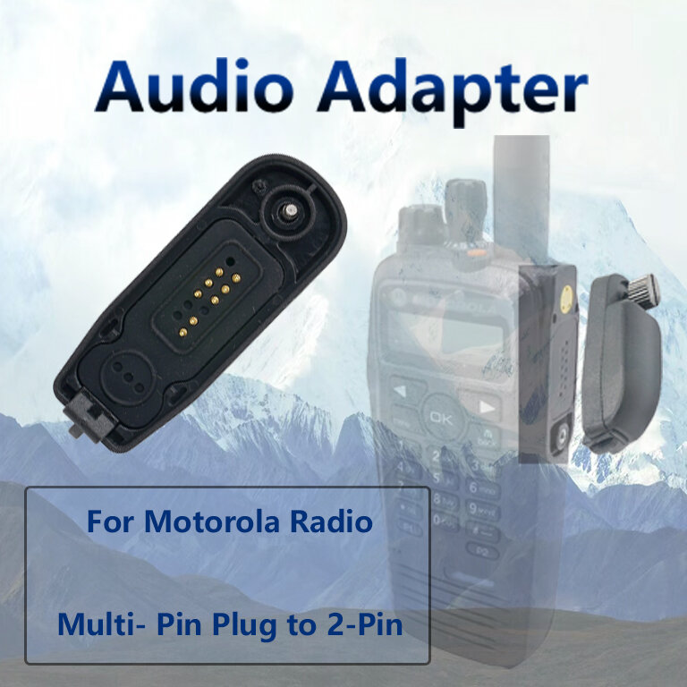 Adaptador de áudio Mic para Motorola, Acessórios Walkie Talkie, Conversor de auscultadores, XIR P8268, P8200, APX6000, XPR6300, DP4800, DP3400, MTP6550