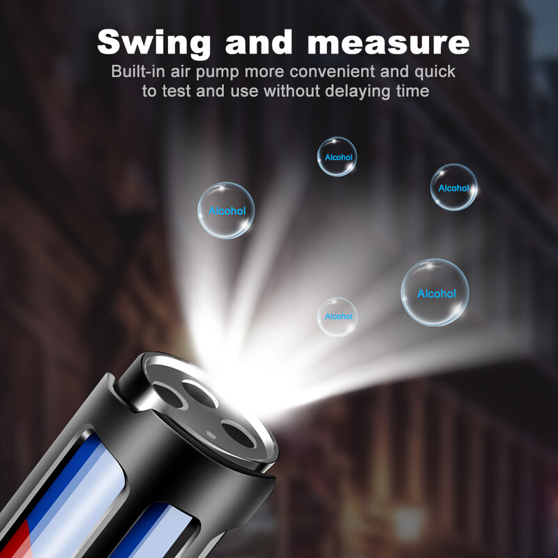 Yingshiwei-alcoholímetro de Gas S3 sin contacto, Sensor de Alkomat de mano, probador de respiración Digital, Detector de Alcohol portátil de policía