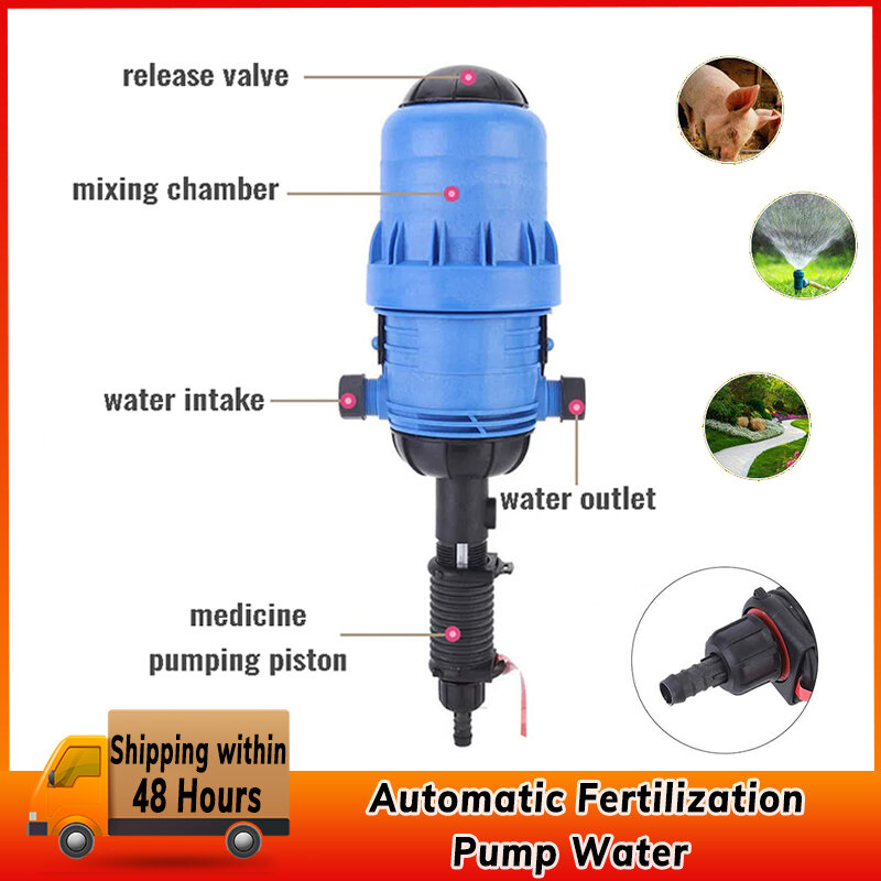 Fertilizer Injector 0.4%-4% Automatic Hybrid Proportional Pump Chemical Liquid Doser Dispenser Dosing Pump for Garden Working
