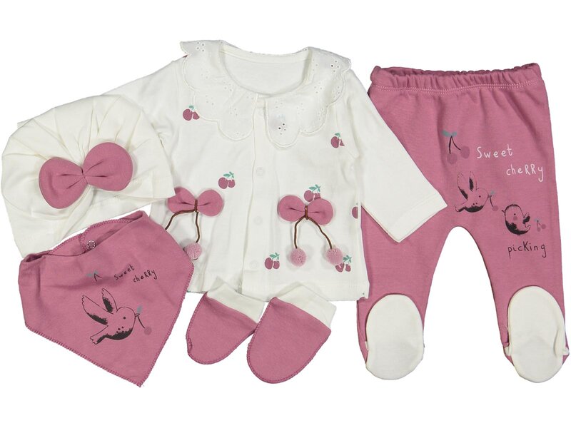 Set Pakaian Bayi Musim Semi Balita Bayi Laki-laki Perempuan Atasan + Celana Sweter Kasual 5 Potong Pakaian Fashion Bayi Baru Lahir Laki-laki