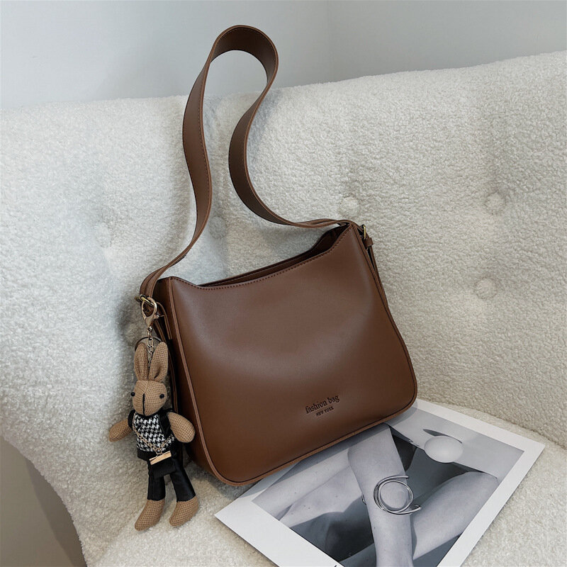 Женская сумка-ведро из экокожи, винтажная сумка на одно плечо, идеально подходит для подарка, 2022