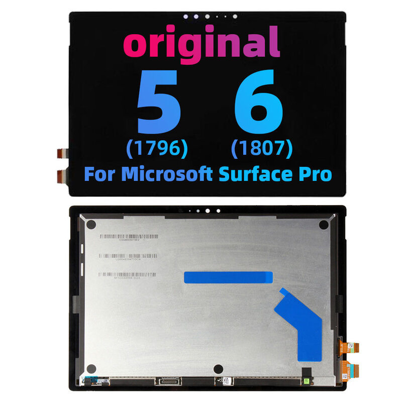 Écran tactile LCD pour Microsoft Surface Pro 1 3 4 5 6 7, 100% testé, 1866 testé, nouveau, 1807, 1796, 1724, 16311514
