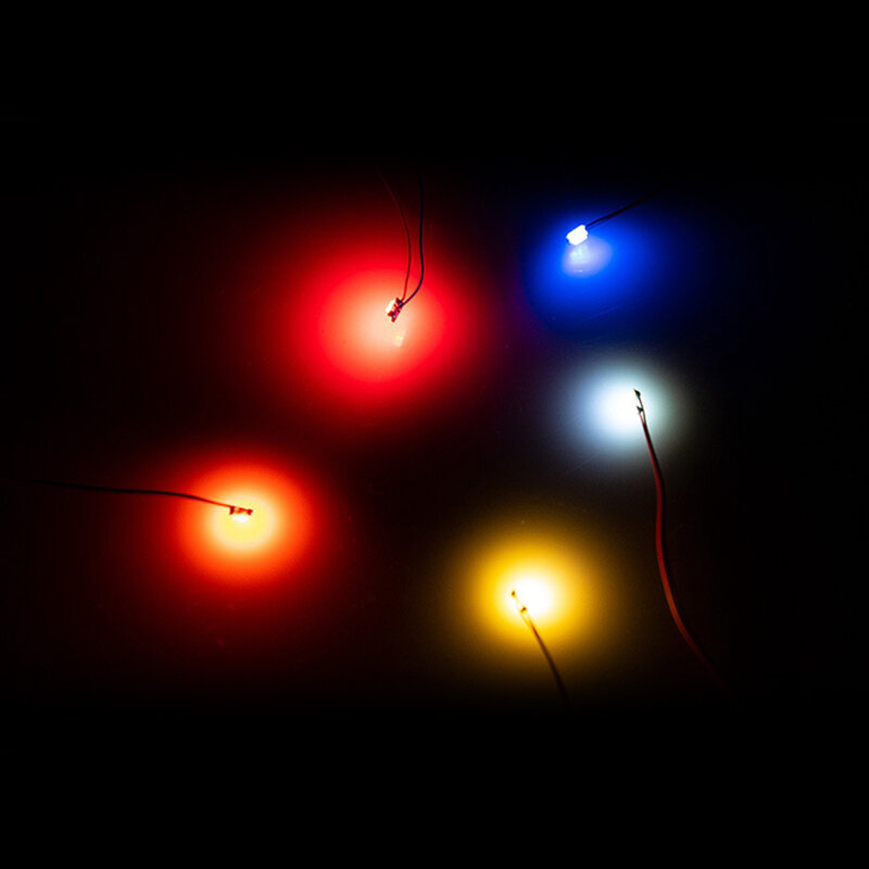 Lampe LED Filaire Micro Litz, Lampe SMD, Pré-Soudée, 30cm, 3V, Scènes de Modèle de Chemin de Fer, 0402, 0603, 50 Pièces/Lot