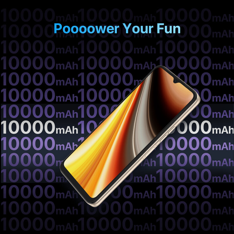 هاتف ذكي UMIDIGI-Power 7 Max يعمل بنظام أندرويد 11 ، بطارية ، Unisoc T610 ، 6GB ، 10000 GB ، شاشة عرض ، كاميرا 48 ميجابكسل ، NFC ، هاتف خلوي ، غير مقفل