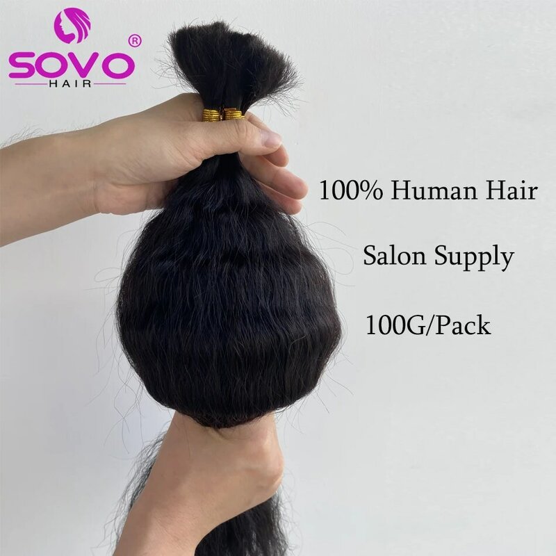 Przedłużanie włosów luzem Mokre i faliste Super luzem Ludzkie włosy do zaplatania bez wątku 100% włosy remy do zaopatrzenia w salonie 14-28 cali