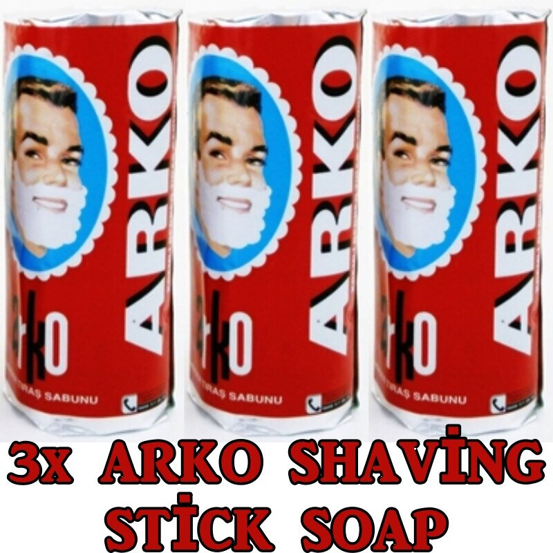 Arko – 3 bâtonnets de savon pour rasage, 75 g