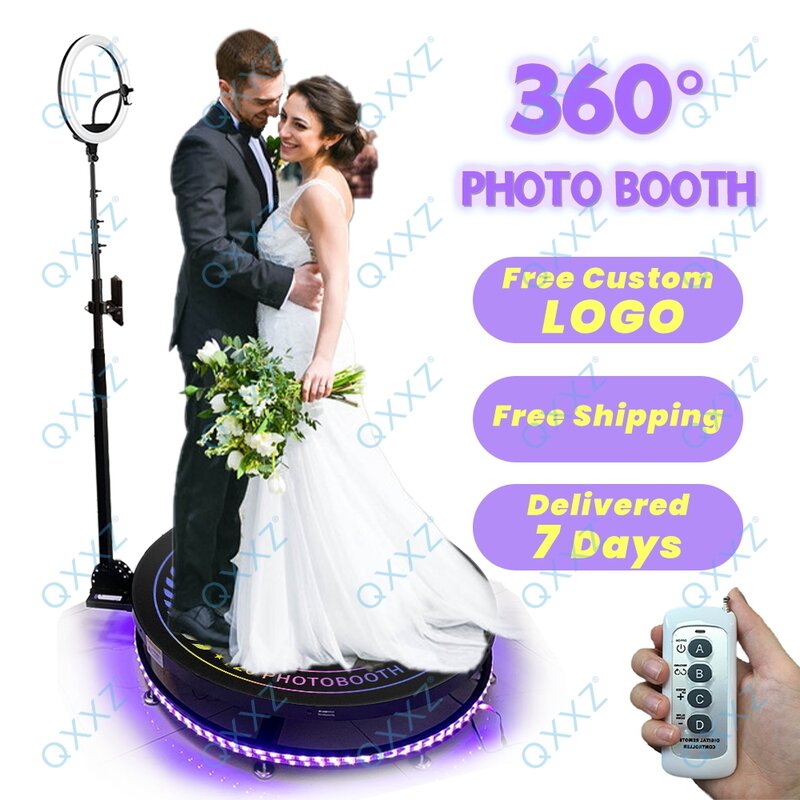 360 Photo Booth Automatic Rotating Video Turntable Photobooth Camera Panoramic Shooting Plataforma Photography Selfie Supplies