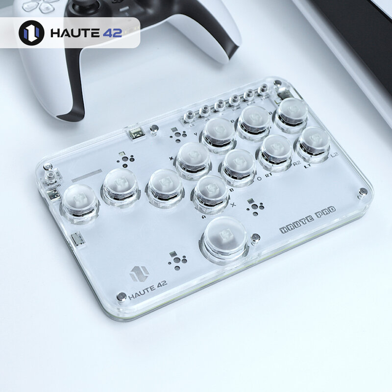 Haute42 아케이드 조이스틱 히트박스 레버리스 컨트롤러 파이트 스틱, PC, PS4, 스위치용 미니 히트박스 파이팅 게임 아케이드 스틱